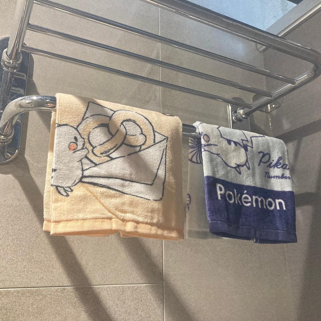 (4款)皮卡丘毛巾2入|日本100%純棉,34x35cm - 富士通販