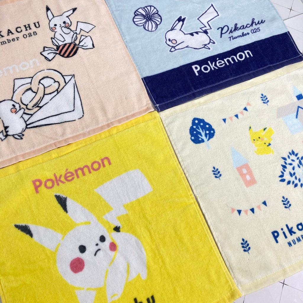(4款)皮卡丘毛巾2入|日本100%純棉,34x35cm - 富士通販