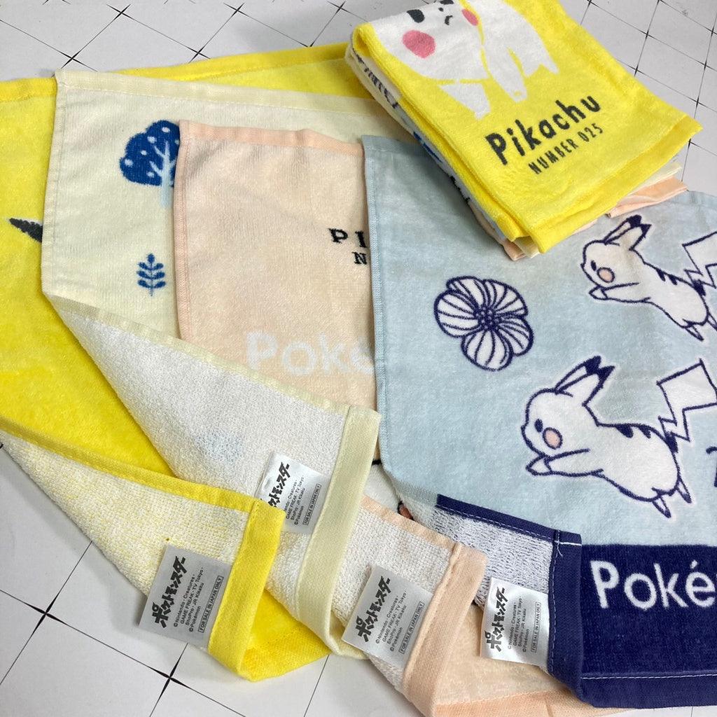 (4款)皮卡丘毛巾2入|日本100%純棉,34x35cm - 富士通販