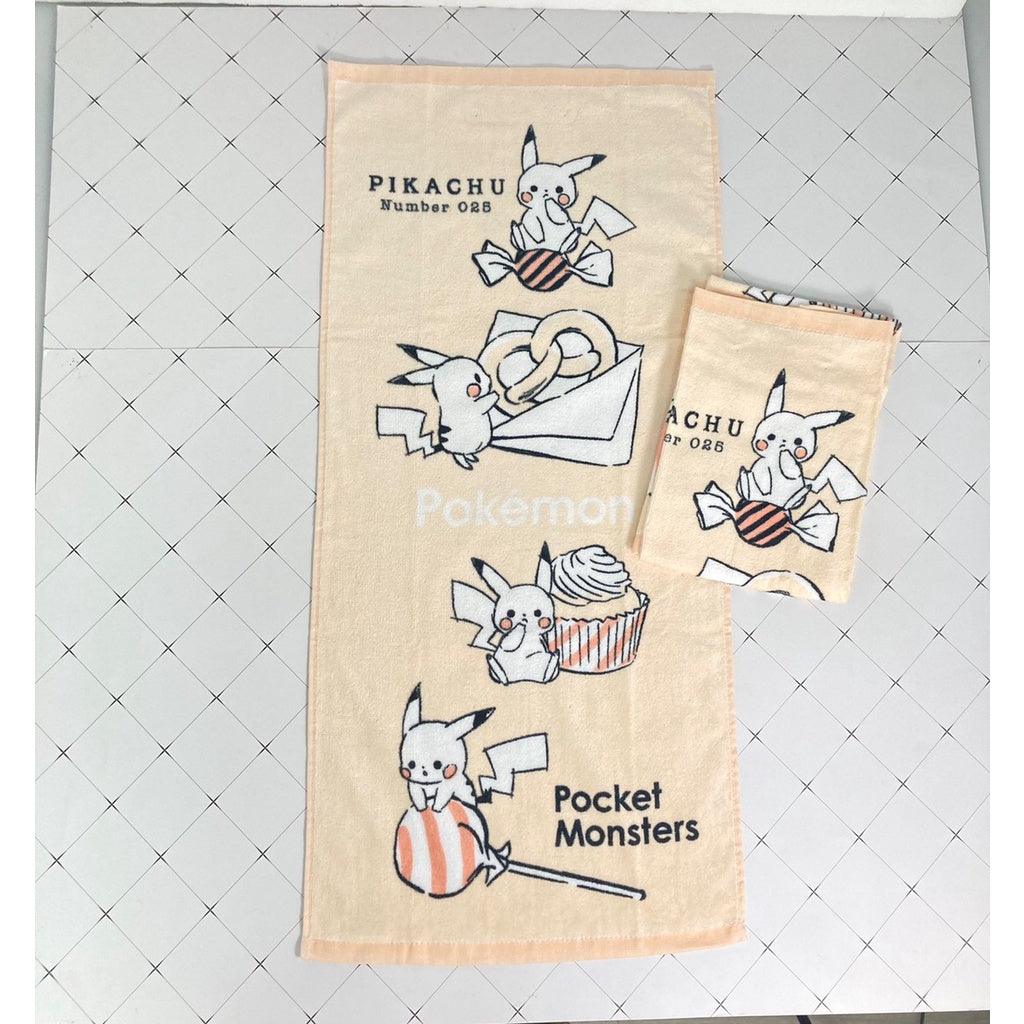 (4款)皮卡丘毛巾2入|日本100%純棉,34x75cm - 富士通販