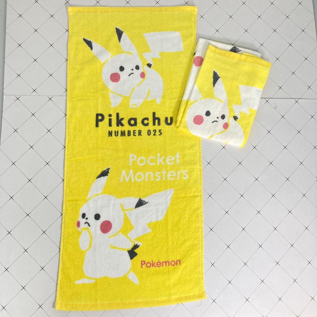 (4款)皮卡丘毛巾2入|日本100%純棉,34x75cm - 富士通販
