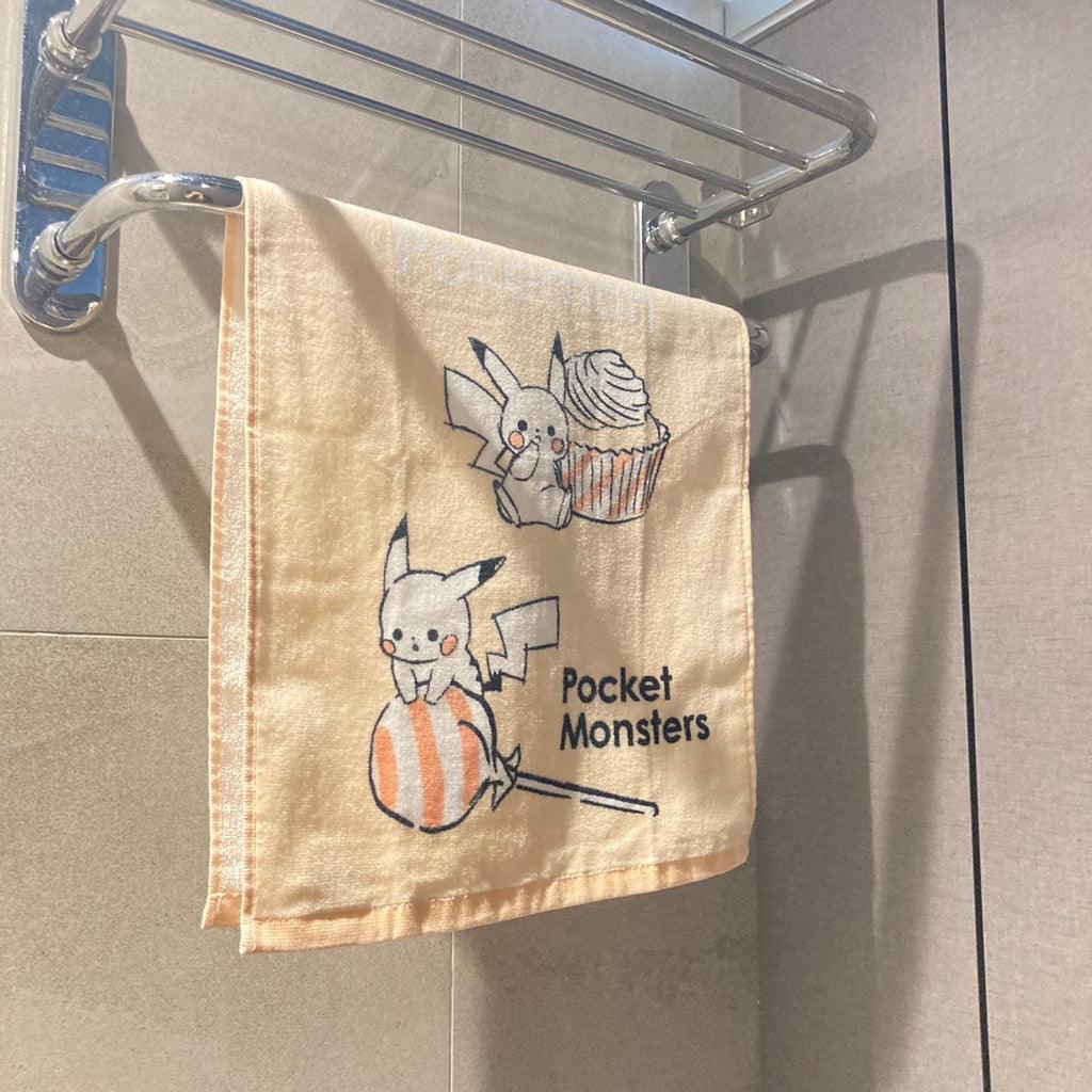 (4款)皮卡丘毛巾2入|日本100%純棉,34x75cm - 富士通販