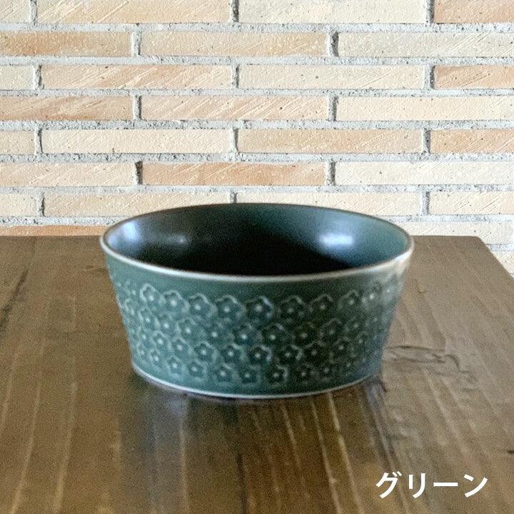 美濃燒 納維尼亞風花紋碗│400ml 沙拉碗 - 富士通販