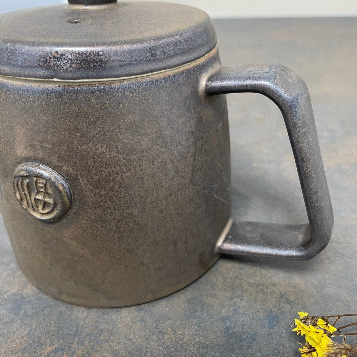 日本製 美濃燒 福字 復古 陶瓷茶壺|古銅色 420cc - 富士通販