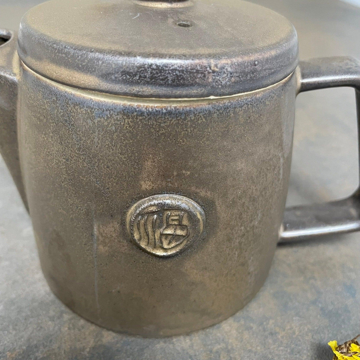 日本製 美濃燒 福字 復古 陶瓷茶壺|古銅色 420cc - 富士通販