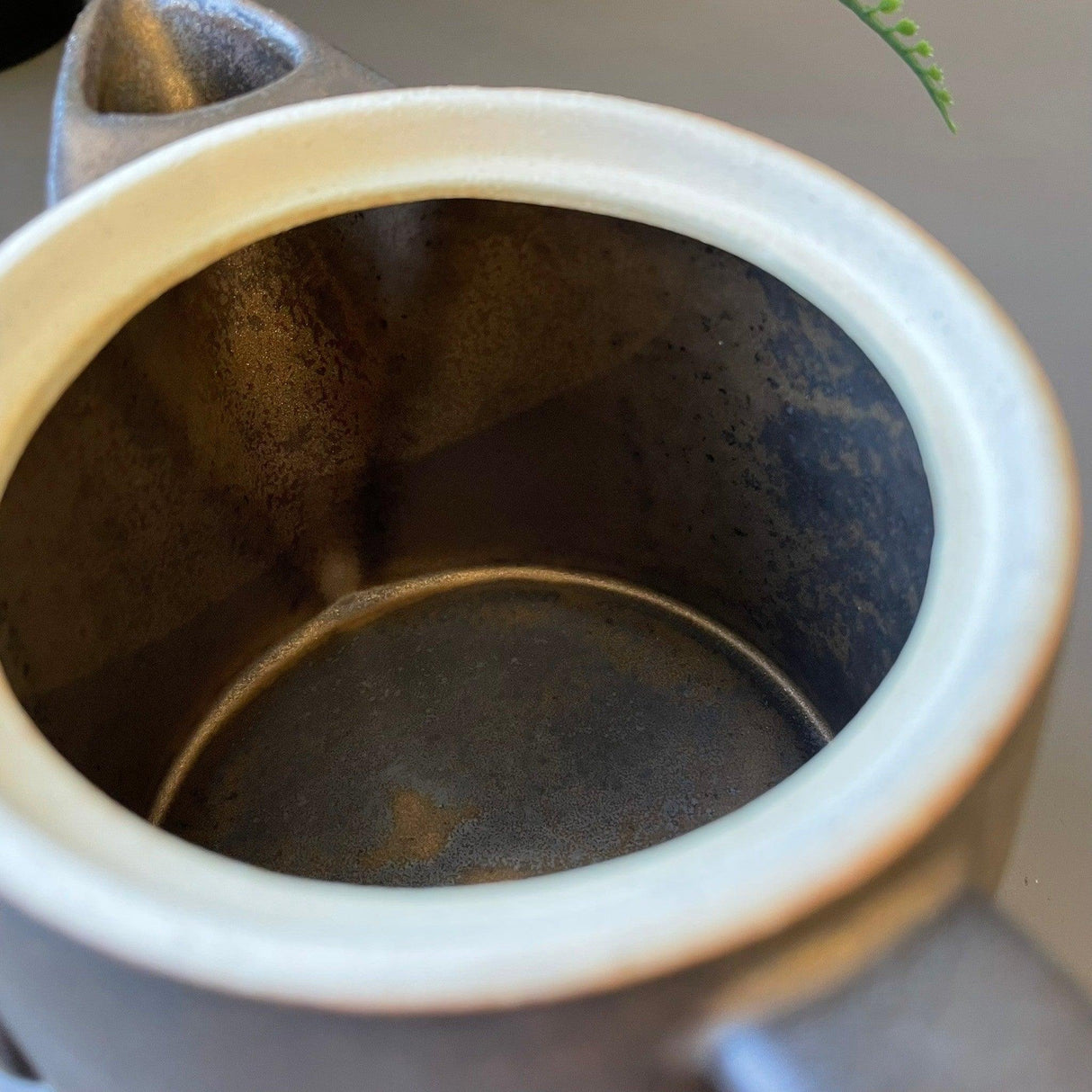 日本製 美濃燒 福字 復古 陶瓷茶壺|古銅色 420cc - 富士通販