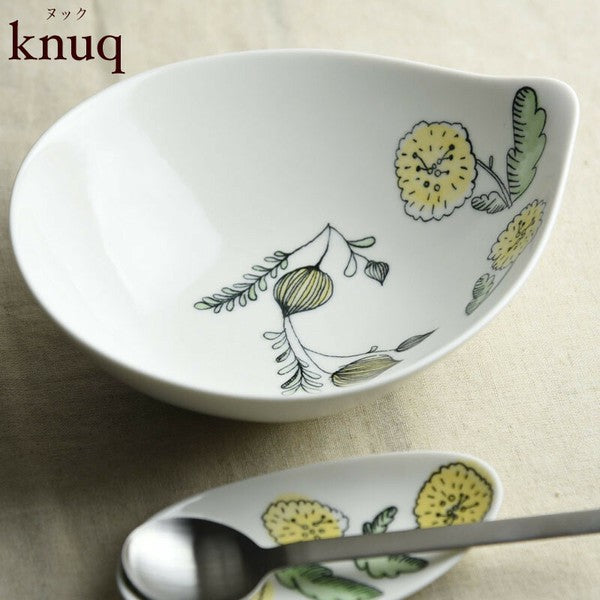 日本製 美濃燒 Miyama 深山 knuq紫羅蘭20公分橢圓碗 | 咖哩碗 義大利麵碗