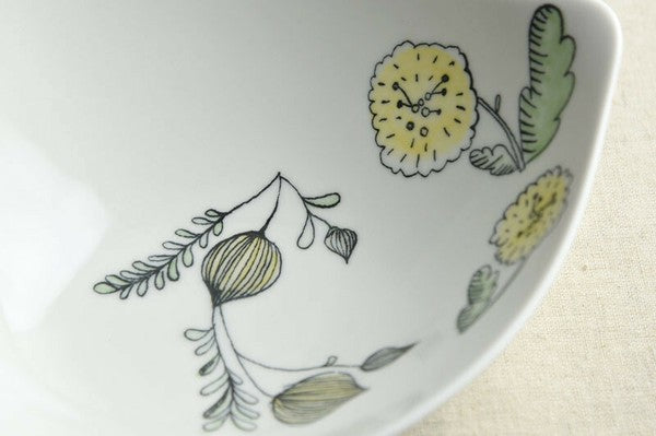 日本製 美濃燒 Miyama 深山 knuq紫羅蘭20公分橢圓碗 | 咖哩碗 義大利麵碗