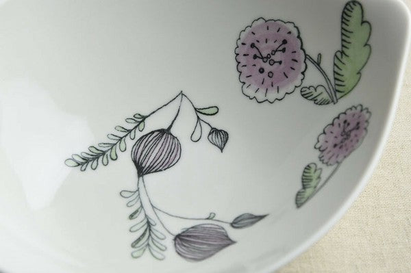 日本製 美濃燒 Miyama 深山 knuq紫羅蘭20公分橢圓碗 | 咖哩碗 義大利麵碗