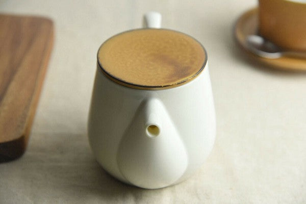 日本製 美濃燒 Miyama 深山 bico 焦糖奶油茶壺 | 含濾茶網 咖啡壺 茶壺