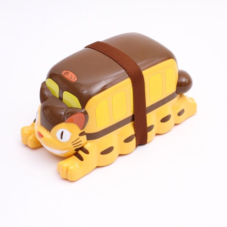 日本 龍貓巴士立體便當盒|460ml 雙層 分隔 - 富士通販