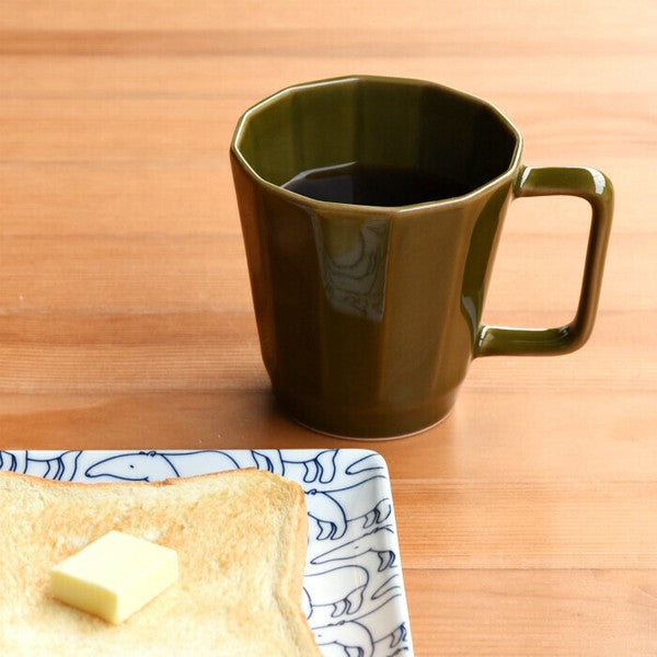 日本製 波佐見燒 重山陶器 12邊形馬克杯 | 茶杯 水杯 咖啡杯