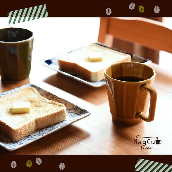 日本製 波佐見燒 重山陶器 12邊形馬克杯 | 茶杯 水杯 咖啡杯