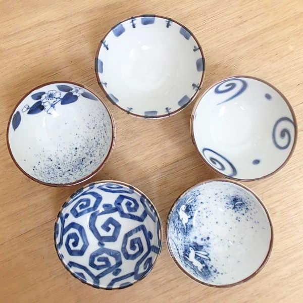 染色工房橢圓形小碗組5入|美濃燒 - 富士通販