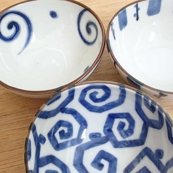 染色工房橢圓形小碗組5入|美濃燒 - 富士通販