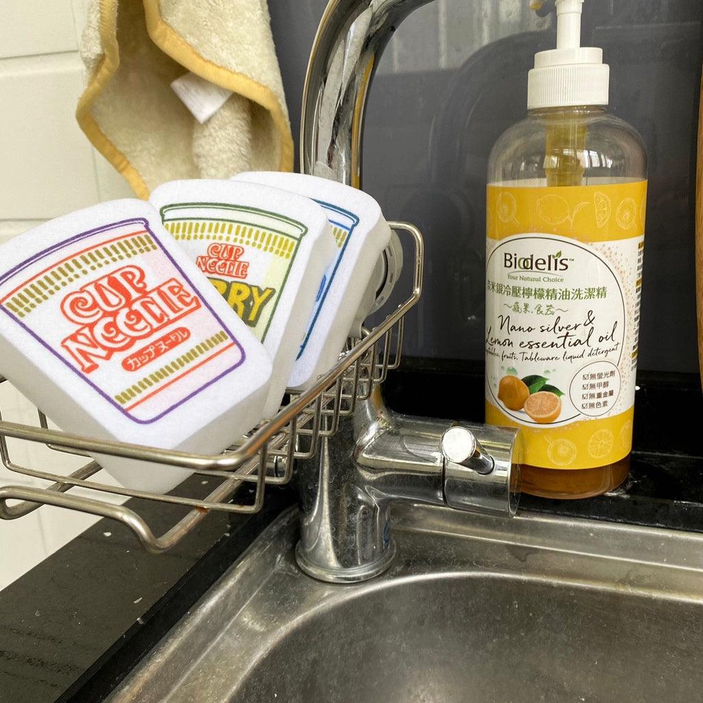 日清杯麵50週年紀念限量商品 科技海綿3入|魔力擦 清潔海綿 造型海棉 - 富士通販