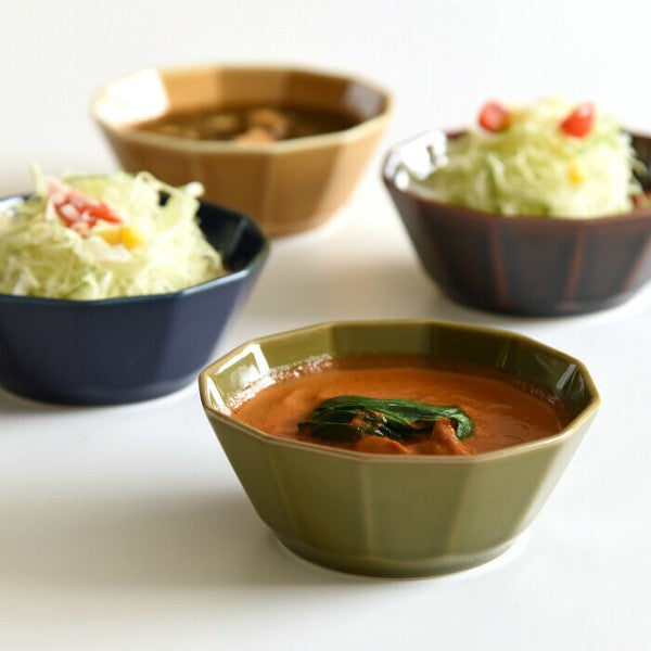 日本製 波佐見燒 重山陶器 12邊形碗 | 飯碗 湯碗 小菜碗 沙拉碗