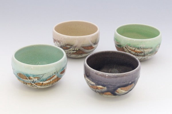 陶瓷碗 日本製 JAPANESE MODARN二色線刻造型碗 美濃燒|復古碗 餐具碗 飯碗 湯碗 日本碗