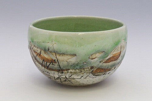 陶瓷碗 日本製 JAPANESE MODARN二色線刻造型碗 美濃燒|復古碗 餐具碗 飯碗 湯碗 日本碗