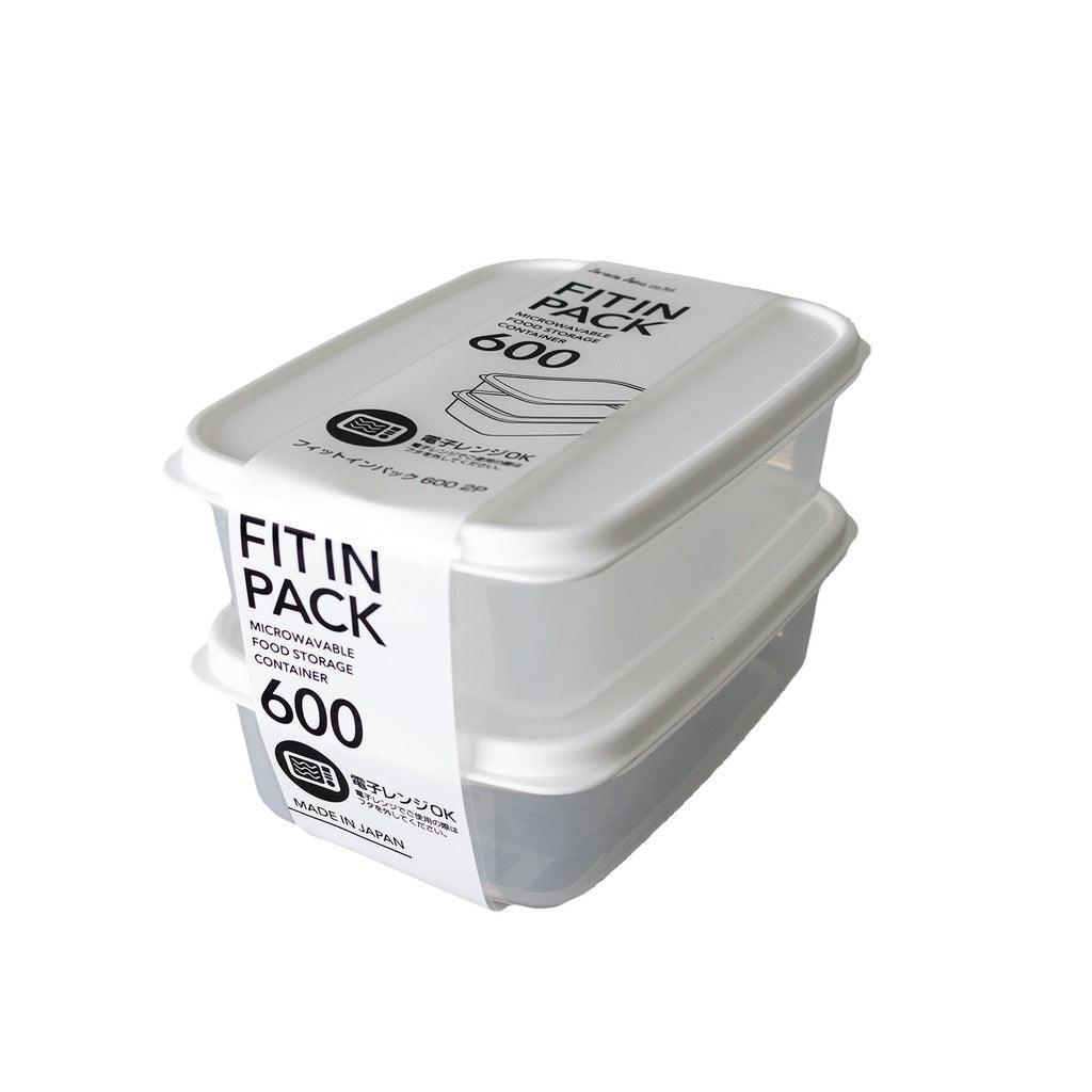 日本製耐熱600ml保鮮盒 2入|可微波、可冷凍 - 富士通販
