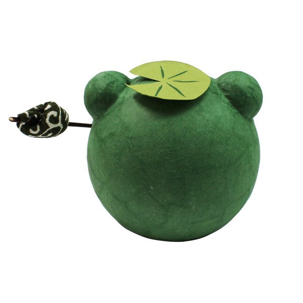 日本製 紙糊工藝 平安無事青蛙不倒翁 | 手工藝品 玄關客廳擺飾 好運不倒翁