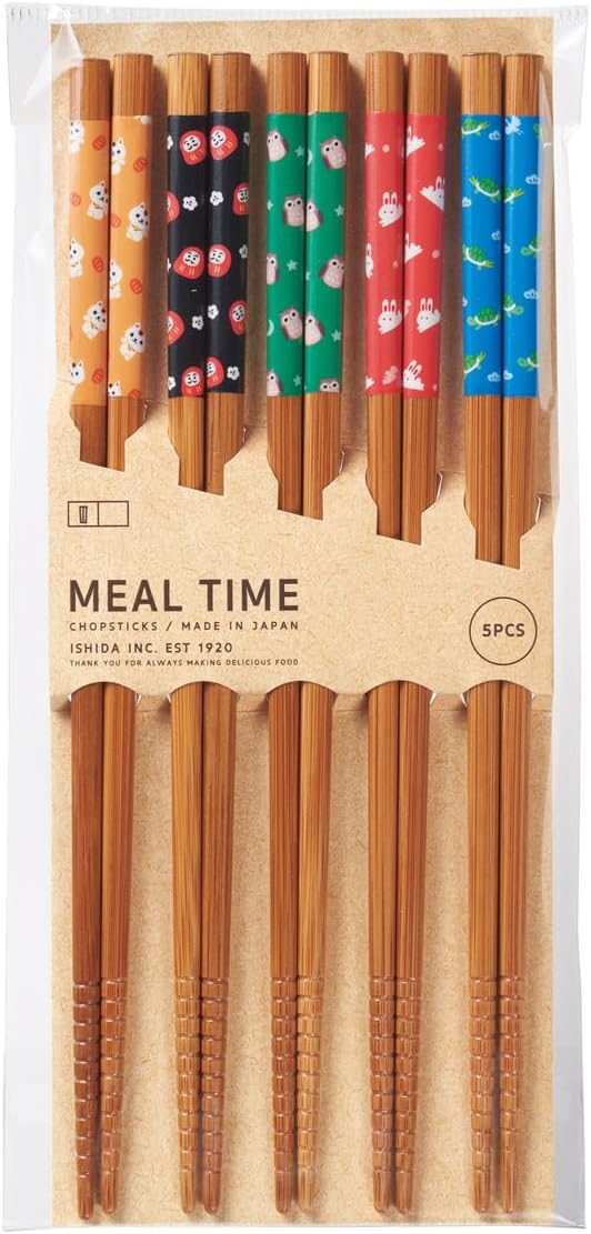 日本製 天然竹筷 5件套裝組︱日式筷 木筷 分食筷 環保筷