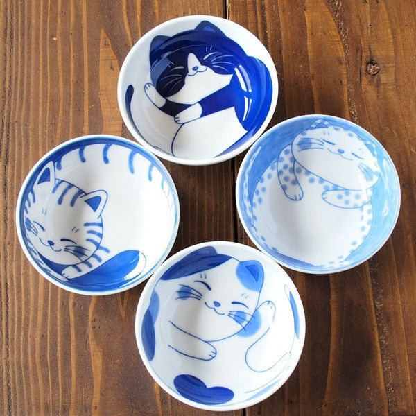 日本製 美濃燒貓咪輕量12cm小碗 | 4吋碗 輕量碗 日式碗 飯碗 小碗