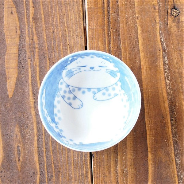 日本製 美濃燒貓咪輕量12cm小碗 | 4吋碗 輕量碗 日式碗 飯碗 小碗