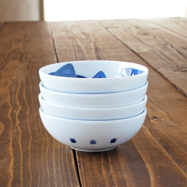 日本製 美濃燒貓咪輕量12cm小碗 | 4吋碗 輕量碗 日式碗 飯碗 小碗