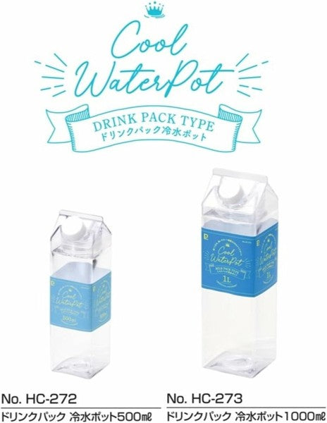 日本製 Pearl 透明方形冷水壺 | 輕量耐用 500ml 1000ml 兩款任選