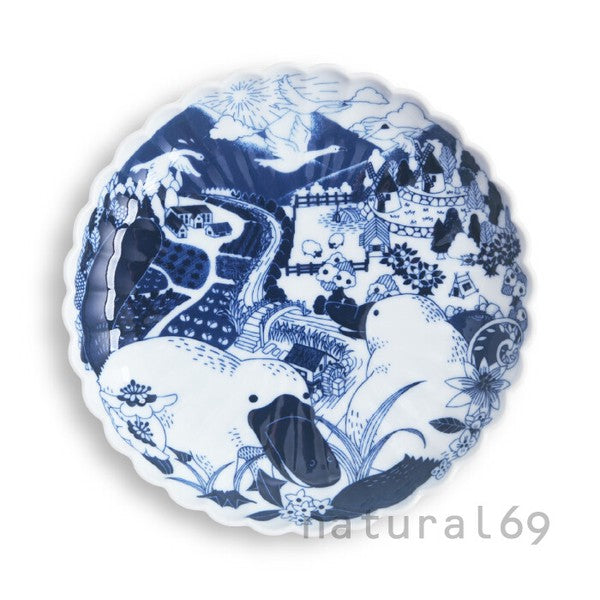 日本製 natural69 波佐見燒 日系手繪動物淺碗 餐盤|點心盤 小菜盤 甜點盤