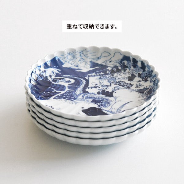 日本製 natural69 波佐見燒 日系手繪動物淺碗 餐盤|點心盤 小菜盤 甜點盤