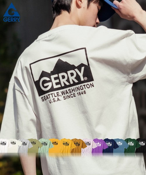【GERRY】美式戶外風格寬鬆棉質短袖印花T恤 | 街頭休閒 寬鬆版型 男女適穿 印花TEE