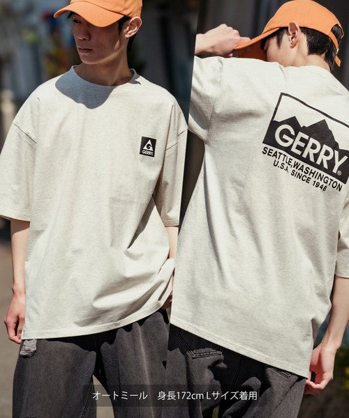【GERRY】美式戶外風格寬鬆棉質短袖印花T恤 | 街頭休閒 寬鬆版型 男女適穿 印花TEE