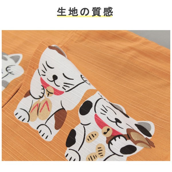 日本製 七福貓短門簾 85*30cm | 短門簾 門簾 日式料理店 裝飾 廚房 隔簾