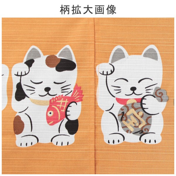 日本製 七福貓短門簾 85*30cm | 短門簾 門簾 日式料理店 裝飾 廚房 隔簾
