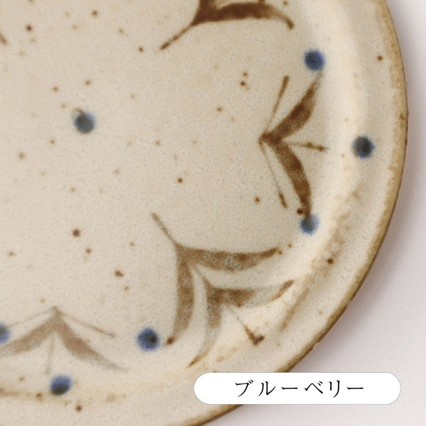 日本製 Blanton 美濃燒 小盤子|深棕色系植物風 小碟子 蛋糕盤 餅乾盤 飾品盤