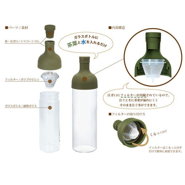 日本製 HARIO 經典酒瓶造型 冷泡茶玻璃瓶|冷泡茶瓶 冷水壺 泡茶瓶 冷泡壺