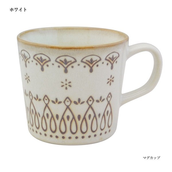 日本製 日式質感蕾絲細線馬克杯 300ml|四色可選 陶瓷馬克杯 咖啡杯 陶瓷杯