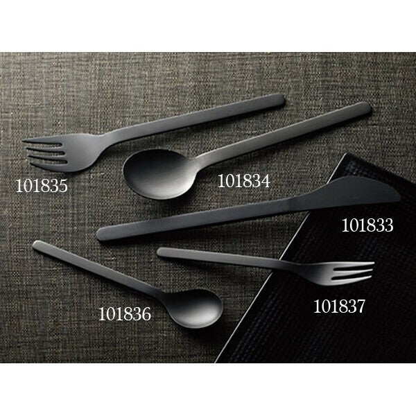 日本製 SALUS 燕三条 消光黑不鏽鋼餐具 | 點心匙 湯匙 刀叉 環保