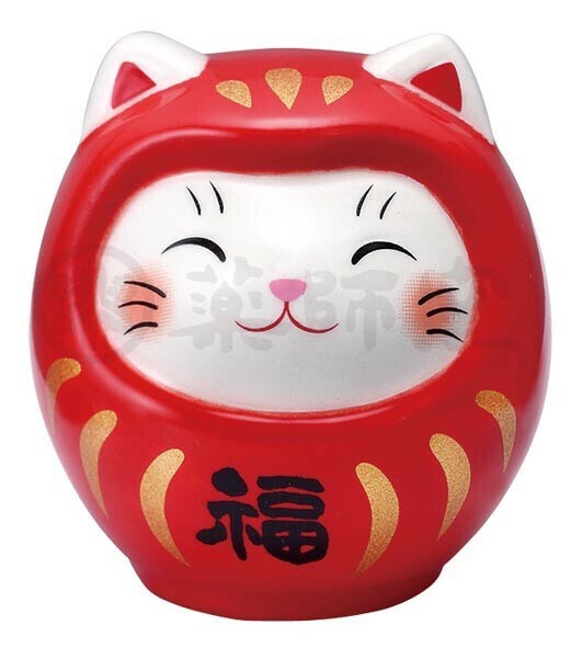 日本 藥師窯 達摩招財貓擺飾 附大吉籤詩 四色 | 幸運不倒翁 開運 招財 居家 辦公裝飾