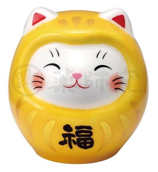 日本 藥師窯 達摩招財貓擺飾 附大吉籤詩 四色 | 幸運不倒翁 開運 招財 居家 辦公裝飾