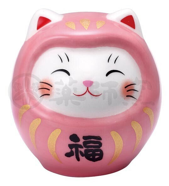 日本 藥師窯 達摩招財貓擺飾 附大吉籤詩 四色 | 幸運不倒翁 開運 招財 居家 辦公裝飾