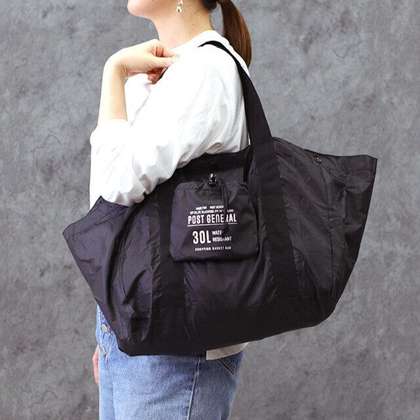 日本 POST GENERAL 防潑水購物袋 | 防水環保袋 大容量 可摺疊購物袋 30L購物籃