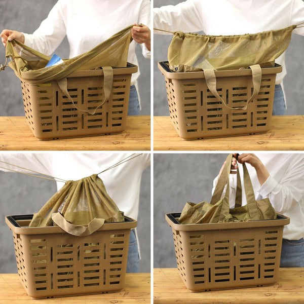 日本 POST GENERAL 防潑水購物袋 | 防水環保袋 大容量 可摺疊購物袋 30L購物籃