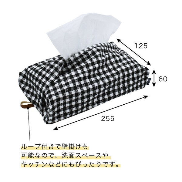日本 GENDAI COCO 棉質日式質感掛式面紙套|抗菌消臭 車用面紙套 衛生紙套 衛生紙盒套