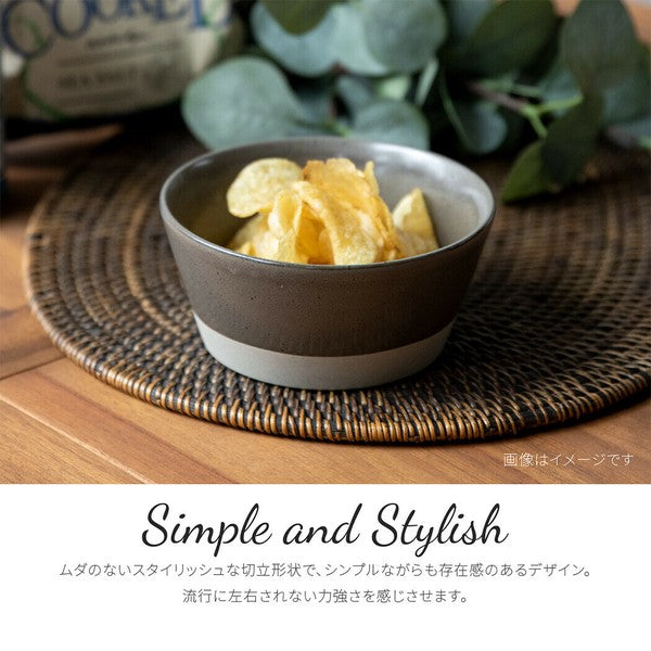 日本製 美濃燒 SPLIT 赤土雙色釉藥陶碗 | 沙拉碗 配菜碗 湯碗 優格碗 日式飯碗