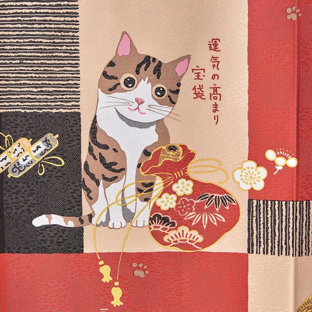 日本製招財貓85x170cm門簾|七福貓一片式隱私掛簾 - 富士通販