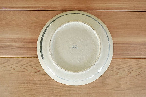 日本製 美濃燒 民芸錆十草深盤 | 沙拉盤 湯汁料理盤 彩釉雕紋 日式手作餐盤