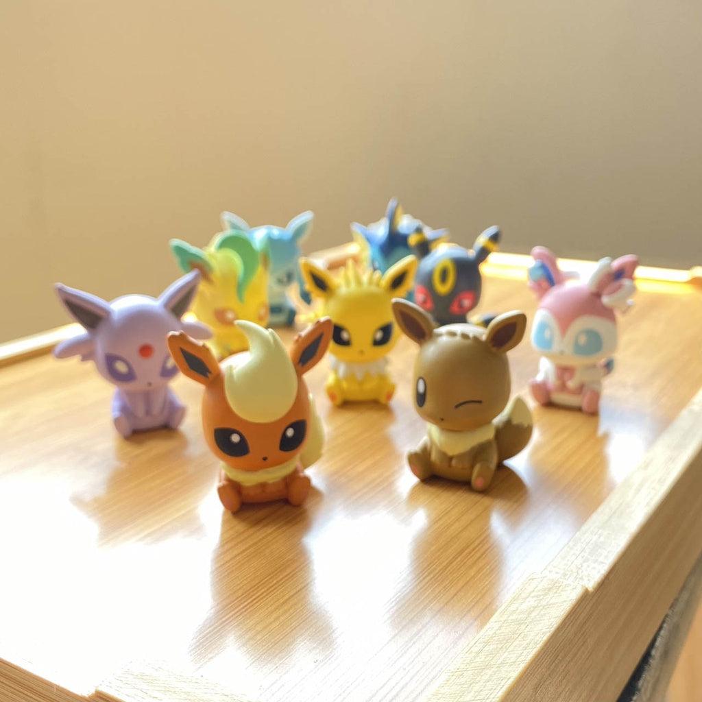 日本萬代 精靈寶可夢造型公仔夾|伊布系列 全9種 模型公仔 扭蛋 蛋糕裝飾 - 富士通販